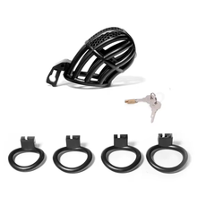 Load image into Gallery viewer, Black Visor Cock Cage