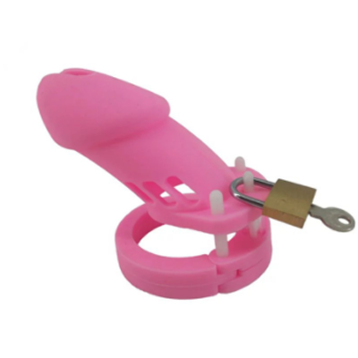 Hot Pink Silicone Cock Cage